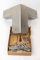 KanzelFIX 4X Geradi Kanzelecken, Komplettset, Edelstahl, Pfostenecke, 100x100 mm Holz, Hochsitz, Jagdkanzel, Holzverbinder