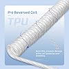 LexonElec Custom Transparent Coiled Keyboard Cable for Gaming Keyboard, Double-Sleeved Mechanical Keyboard Cable with Detachable Metal Aviator, 2.0M(0.66ft) USB-C to USB-A Keyboard Wire(Crystal)