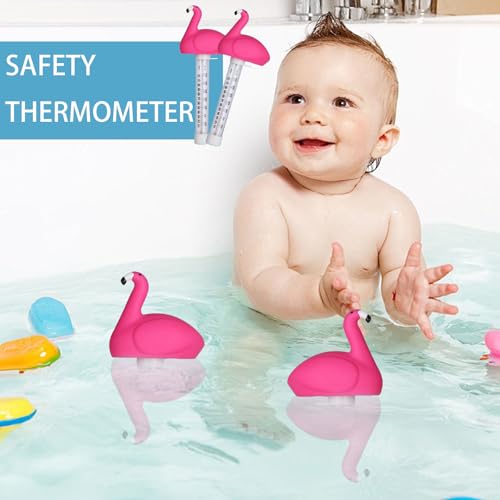 Miniatura 4 de Aungcsh 2 Stück Termómetro Piscina, Dibujos Animados Termómetro Piscina Flotante, Apto Para Piscinas Interiores Y Exteriores, Acuarios Y Peceras Rosa