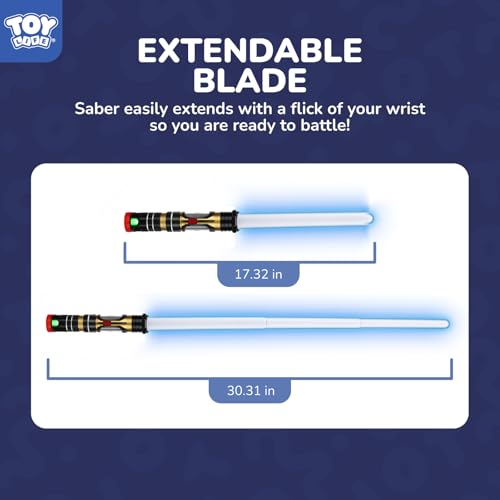 TOY Life 2 Pack Dark Saber Light a Saber for Kids Light up Sword LED Lightsavers Inquisitor Light Up Swords for Kids Sable de Luz Sound Retractable Attachable by TOY Life - Image 8