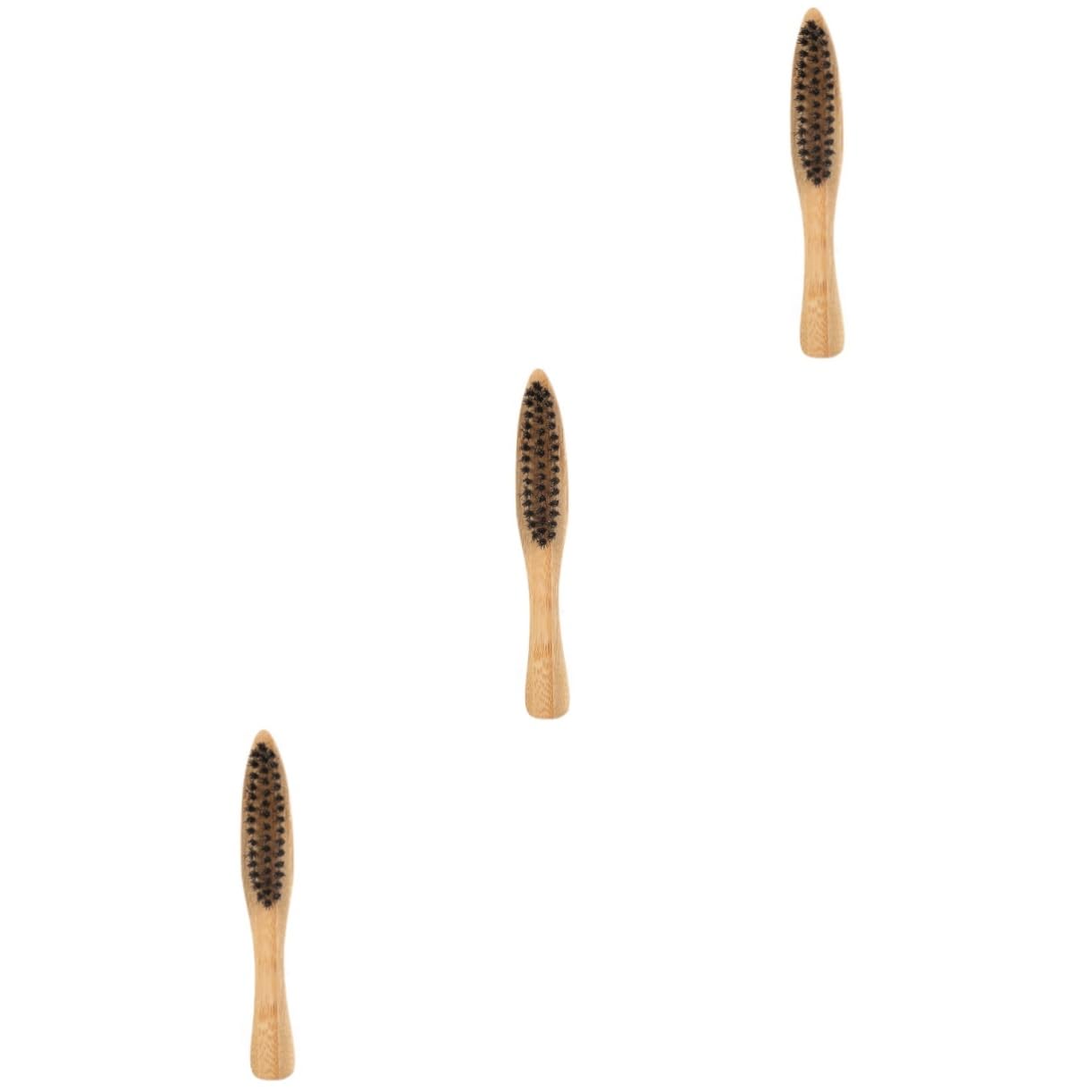 Angoily 6pcs Portable Beard Brush Handle Soft Bristles for Styling Facial Grooming Tool for Men for Beard Care and Application of Oils and Balms