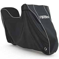 Favoto Telo Coprimoto Impermeabile Esterno Telo Moto Tessuto Oxford 300D e Scooter Elettrici con Bauletto, Strisce Riflettenti e Foro per Serratura 220cm x 105cm x 130cm