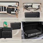 tectake® Table de Massage Pliante Professionnelle 2 Zones Ergonomique Massage et Relaxation Bois Table Esthetique Professionnel Lit de Massage Portable, Rouleaux & Housse de Transport - Noir