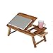 Produktbild AG Faule Tisch-Klapptisch Portable Bambus Faltbare Laptop Schreibtisch Notebook Höhenverstellbarer Tray Tisch Bett Tisch mit Schublade 55 * 35 * 22.5~31cm Sparen Sie Platz