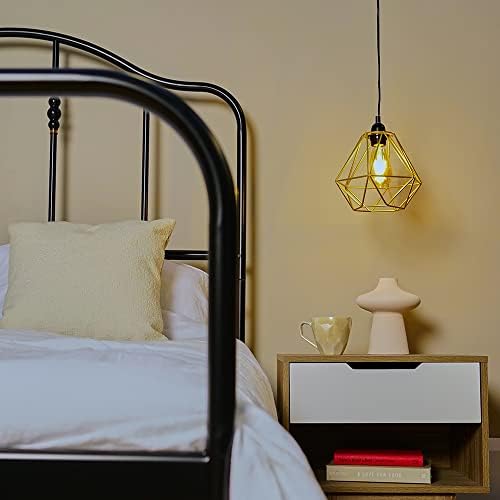 Retro Style Gold Metal Basket Cage Ceiling Pendant Light Shade