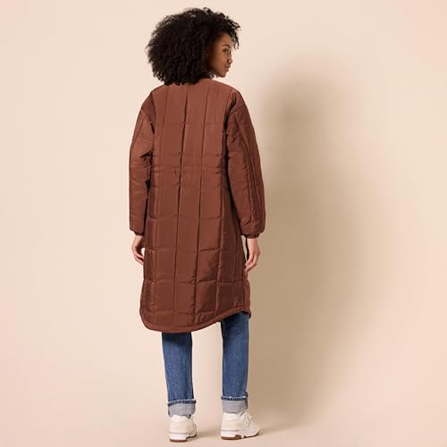 Amazon Essentials Women's Oversized Quilted Coat (Available in Plus Size), Deep Brown, XX-Large by Amazon Essentials - Used condition - US$59.90
