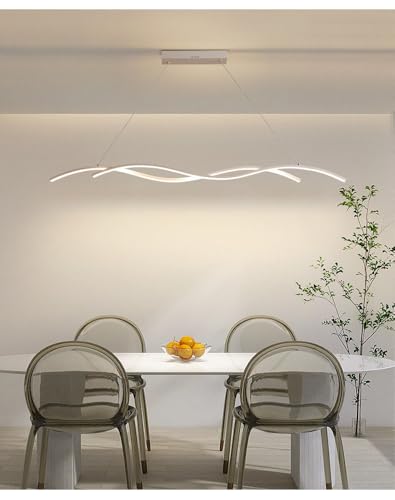 Lampe suspendue LED dimmable 3000K-6000K avec télécommande pour lustre de table