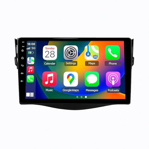 Radio Coche 2 DIN soluciona Aparcamiento en Toyota RAV4 con Carplay Inalámbrico y Cámara HD