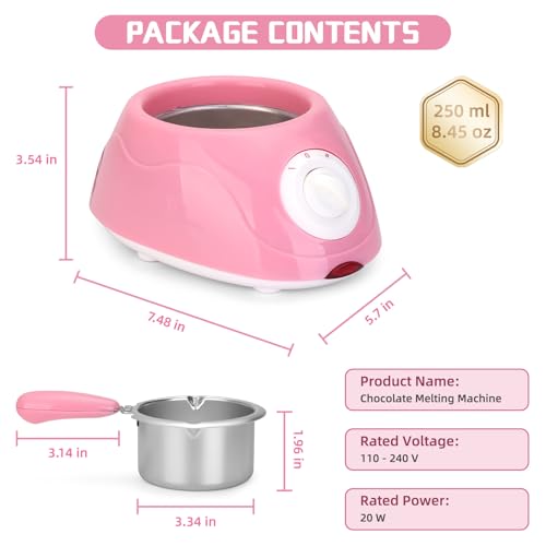 MINI Electric Chocolate Melting Pot, 8.45OZ Chocolate Fondue Fountain, Warmer Machine for Milk Chocolate,Cheese, Butter, Candy by Outamateur - Image 3