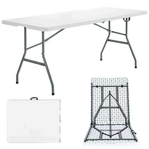 DFGHNBVC Portable Folding Camping Table With Carry Handles, Versatile Trestle Dining Picnic Table For Outdoor And Indoor Use, Ideal For Kitchen