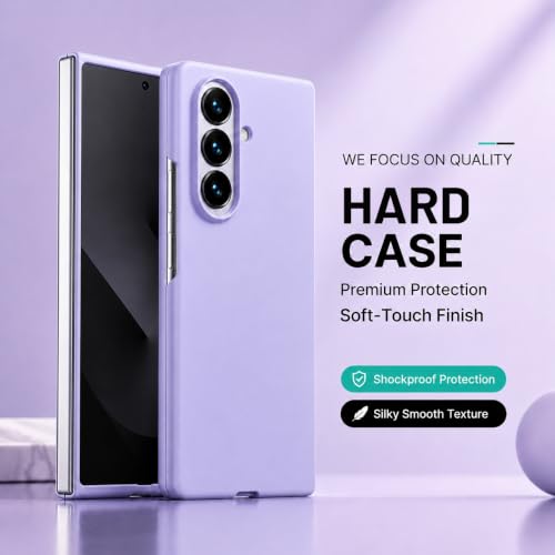 Image of amazon basics Slim Matte Hard PC Back Cover Case for Samsung Galaxy Z FOLD 8 Ultra with Integrated Hinge Protection and Smooth Anti-Fingerprint Finish (Midnight Purple)