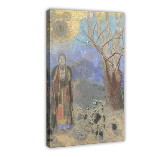Impression sur toile The Buddha Odilon Redon, tableau déco murale bureau 30x45cm