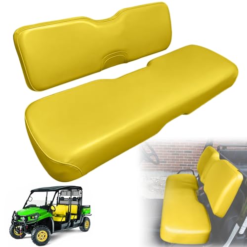 Kistrba Seat Cover Replacement for John Deere Gator Bench XUV 550 550 S4 866A, Heavy Duty Leather Seat Cover Replacement, Yellow