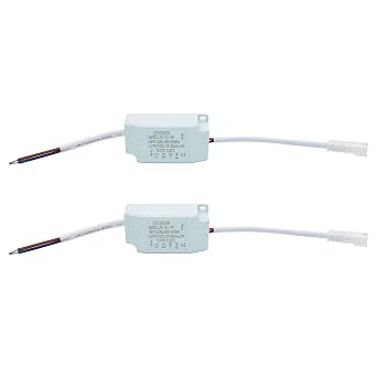 1-3W LED Driver, Constant Current 300mA AC 85-265V Output 6-12V SM Male Connector External Power Supply Rectifier Transformer for LED Ceiling Light