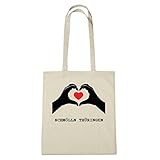 SAG NEIN ZU PLASTIK! JOllify SCHMÖLLN THÜRINGEN Umwelttasche Jutetasche B2204jute - Farbe: natur: Hände Herz