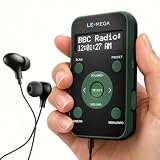 Radio Tascabile LEMEGA PR1L DAB/FM,Ricaricabile,Blocco Tasti | 40 stazioni memorizzabili,display LCD,solo 65 g,fino a 12 ore di autonomia della batteria,radio da viaggio,cordino,USB-C