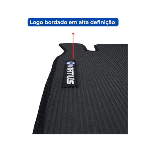 Tapete Borracha Virtus Com Traseiro Inteiriço