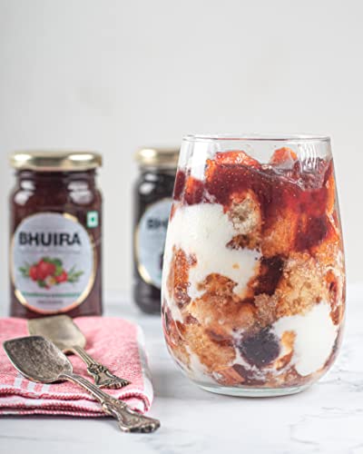Image of Bhuira Strawberry Rosemary Preserve - 240g | All Natural Jam - No Added Preservatives, Artificial Colors | Handmade Himachal Vegan Spread | Breakfast Dessert | Healthy Snack | Guilt-Free