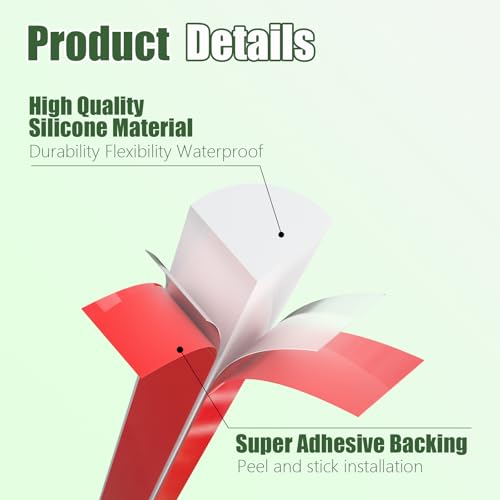 GAMZAU 155inch Flexible Quarter Round Molding Caulk Strip, Peel and Stick Vinyl Trim for Wall Corner Ceiling, Backsplash Tile Edge, Countertops, Baseboard, Floor(White) - Thumbnail 3
