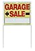 Sunburst Systems 3905 Garage Sale Sign, Assembled with metal U-Stake, Double Sided, 14