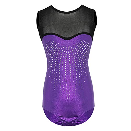 DYNWAVE Meninas Crianças Ballet Dança Costune Ginástica Collants de Uma Peça 13-14 Anos - 13-14 anos