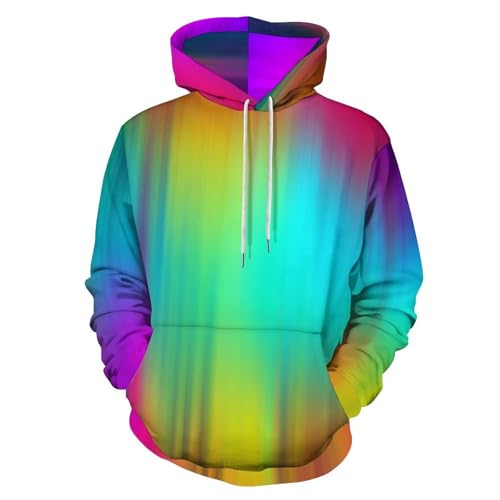 Pull imprimé couple à motif arc-en-ciel idéal pour le streetwear urbain