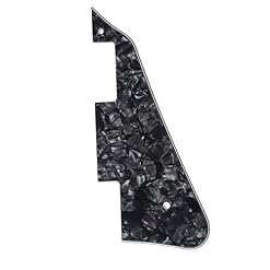 LP Guitar Pickguard avec support pour guitare électrique Les Paul (perle noire avec nickel) - Les Beatles, Paul McCartney, John Lennon, RIngo Starr, George Harrison LP Guitar Pickguard avec support pour guitare électrique Les Paul (perle noire avec nickel) – Image 2
