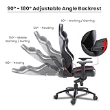 Green Soul Monster Ultimate Series T Multi-Functional Ergonomic Chair with Premium Spandex & PU Leather Fabric, Adjustable Neck & Lumbar Pillow, 4D Adjustable Armrests & Heavy Duty Metal Base (Full Black)