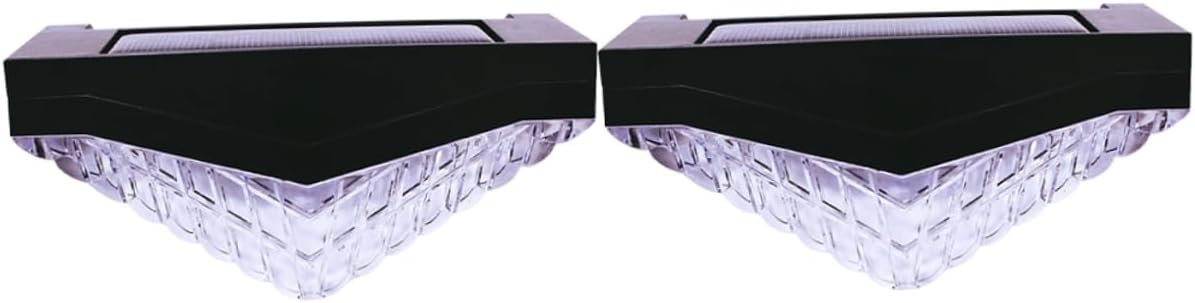 PAREKS 4 pcs Diamond Fence Lights Solar Powered Deck Lights Courtyard LED Lamps LED Patio Lights Solar Lantern Outdoor Lantern Decorative Out Door Solar Lights Outdoor Light Yard Lights/1118