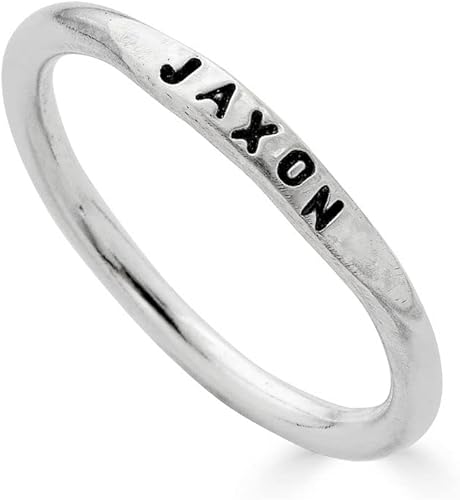 Miniatura 2 de By Hannah Design Teeny Tiny Stacking Sterling Silver Ring Personalized Ring