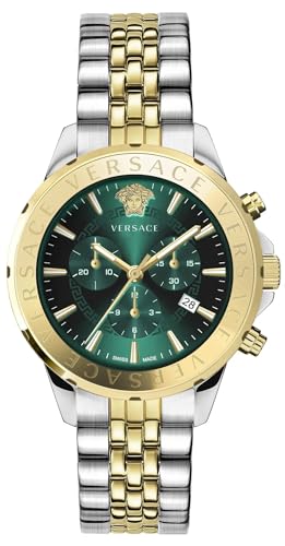 Image of Vev602023 Chrono Signature Men's Analog Blue Dial Watch 44 Mm (Silver, Stainless Steel)