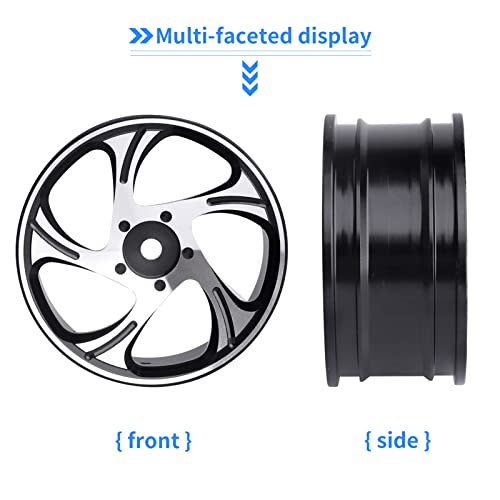 Metal Aluminum Rc Car Wheels Rims For 1/10 Scale On Road Touring Drift Car Compatible With Flying Fish 94123/Pro Redcat Lightning Epx Tamiya Tt02 Tt01 Hpi Rs4 Kyosho Sakura D4/C5/Xis, Set Of 4 #TOP3