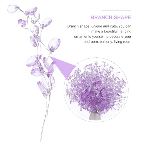 IMIKEYA 50PCS Acrylic Bead Drop Stems Crystal Floral Picks Artificial Bouquets Clear Floral Stems Decorative Sprays Floral Twig Picks for Wedding Christmas Party Home Decoration DIY Crafts by IMIKEYA - Used condition - Image 6