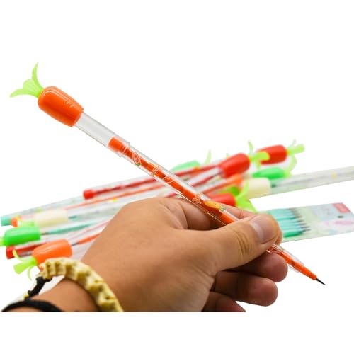 Lápices apilables Novelty de grafito HB, 12 piezas miniatura 6