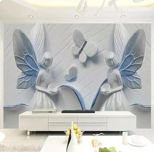 Papel tapiz 3D Murales 3D Mariposa Hada Fondos de pantalla fotográficos Sala de estar TV Sofá Dormitorio Fondo,3D,200x140cm