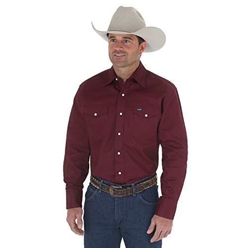 Chemise de travail Western Wrangler XL Tall pour homme grand coupe Cowboy