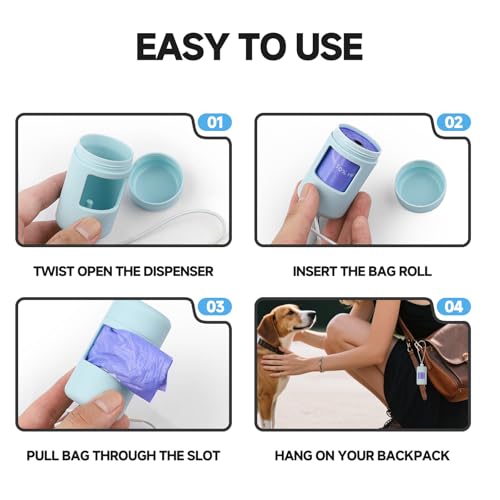Image of Diaper Bag Dispenser Compatible with Ubbi On The Go Bags, Diaper Trash Bag Dispenser with Strap, Waste Bag Holder for Poop or Dirty Clothes, Disposable Diaper Bag Accessory for Travel, Unscented