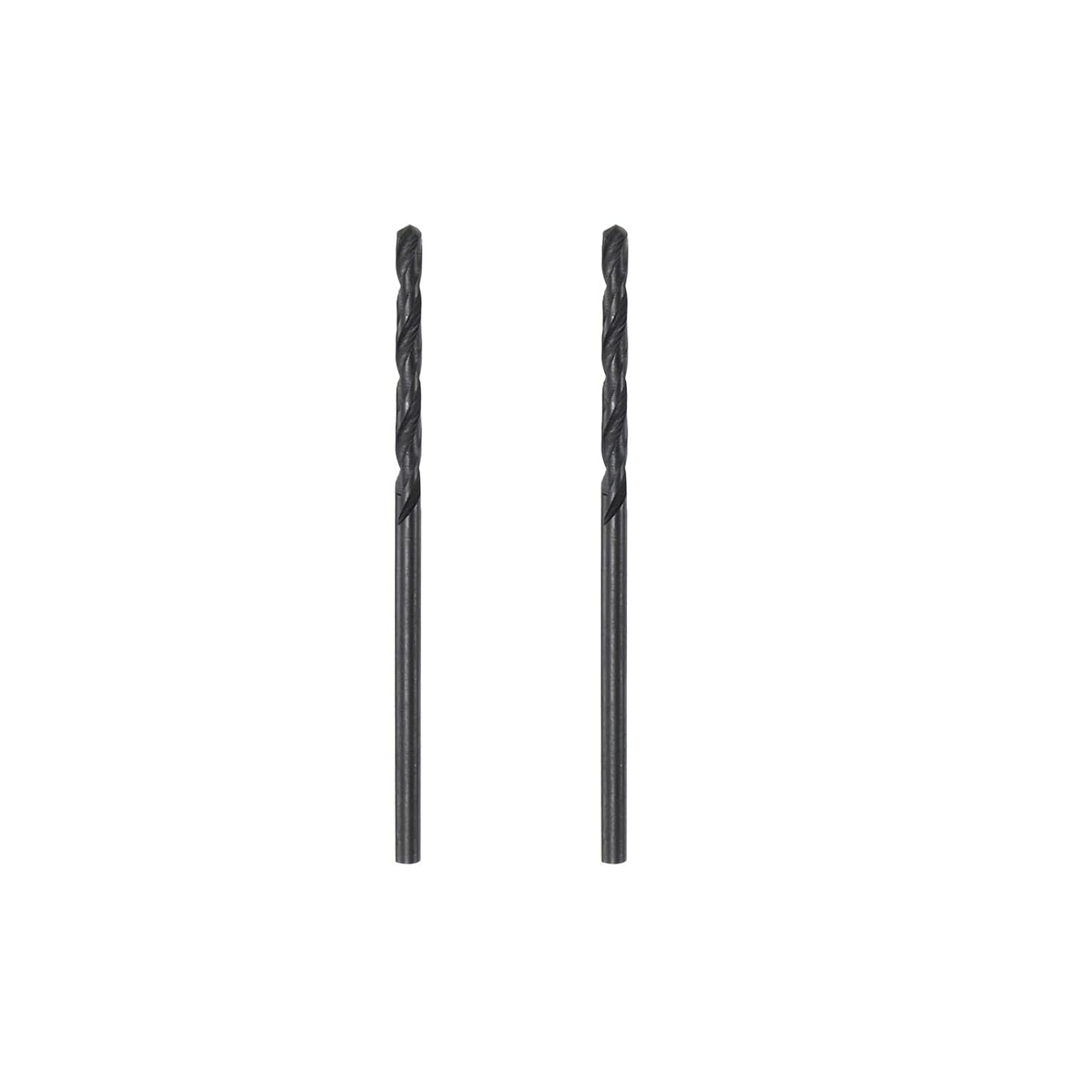 uxcell 6542 High Speed Steel Straight Shank Twist Jobber Drill Bit, Fully Ground Black Oxide Drill Bits 7.3mm Drill Diameter 110mm Total Length 2 Pcs