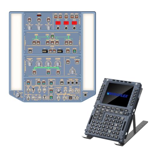 WINGFLEXSIM Flight Simulator A320 Overhead Panel + A320 MCDU Flight Simulation Control Panel Plug-and-Play Designed for PC Flight Sim Platforms, Delivering Professional-Level Simulation