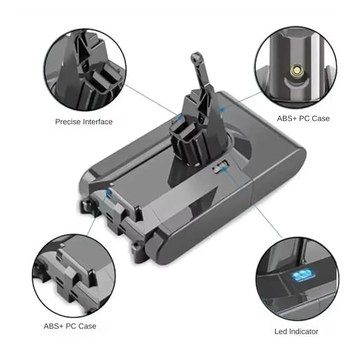 Batería de repuesto compatible con Dyson V6 Absolute Fluffy recargable 6800mAh 8