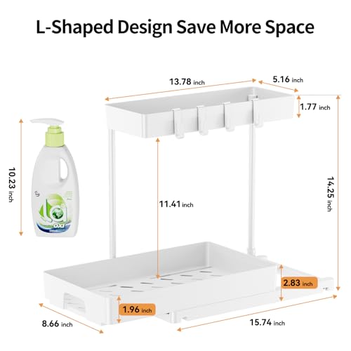 image for Delamu 2 Pack Under Sink Organizers and Storage, 2 Tier Pull Out Bathr