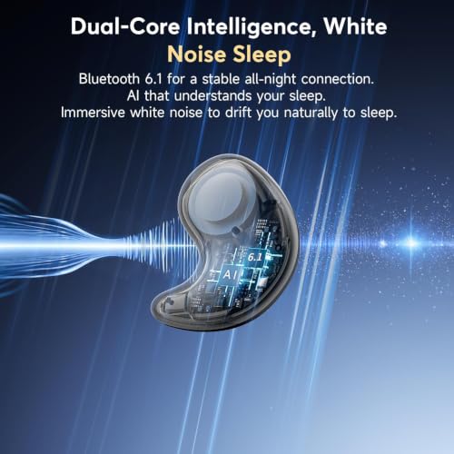 Sleep Earbuds for Side Sleepers, Invisible Flat Bluetooth Sleeping Earbuds by Acjohtin - Used condition - Image 3