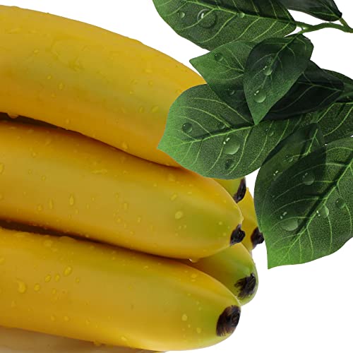 Gresorth 6Pcs High Grade Fake Banana Decoration Artificial Realistic Fruit Simulation For Home Party Holiday Festival Christmas Display #TOP1