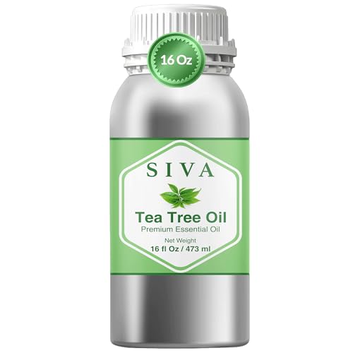 Image of Siva Tea Tree Essential Oil 16 Fl Oz - for Diffuser, Skin & Hair Care - Ideal for Massage & DIY Blends