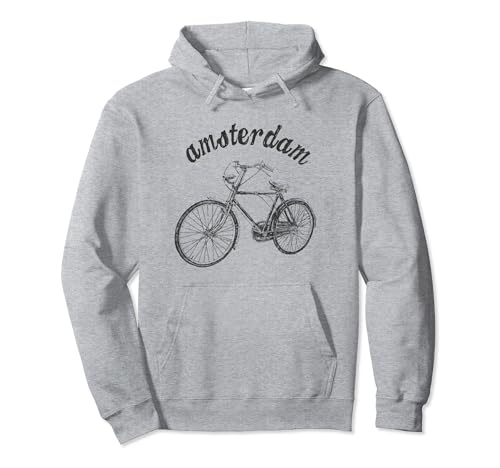 Amsterdam Niederlande Europa Holland Rad Retro Fahrrad Pullover Hoodie