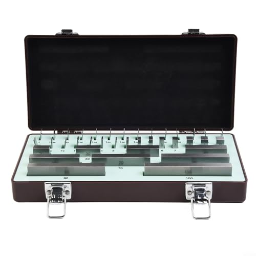 Gettimore 38-teiliges Messgerät aus Stahl der Güteklasse B, hochpräzises Messgerät mit Prüfzertifikat (Stufe 0)