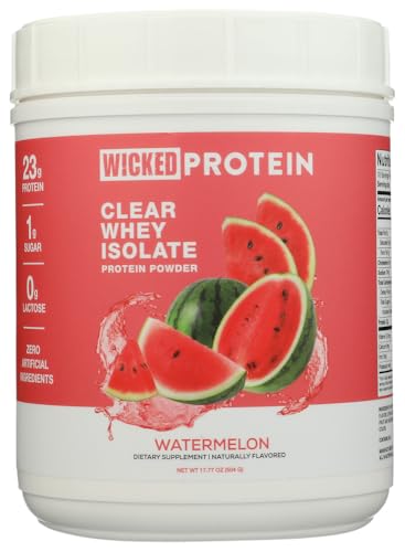 Wicked Protein Watermelon Clear Whey Protein Isolate Powder, 17.77 OZ