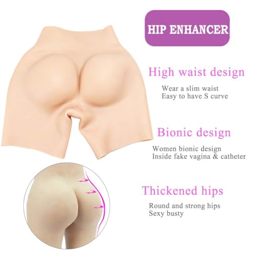 Liifun Realistic Padded Silicone Panties Fake Butt Shaper Crossdressing Hip Enhancer Underwear for Cosplay Transgender3