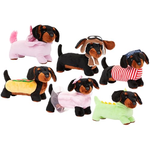 VFM - Wursthund Hotdog Plüschtier Lustiges Doggy Plüsch Kuschelig Flauschig Stofftier Plüschtier Niedlich Gefüllte Plushie, Geschenke für Geburtstag, Valentinstag Weihnachten - 30cm Mehrfarbig