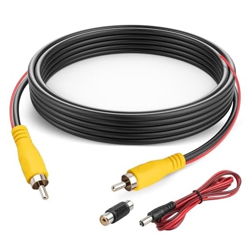 RED WOLF 6M Doppelt Abgeschirmtes Rückfahrkamera Kabel mit Triggerkabel für Auto Monitor und Rückfahrkamera, RCA Videokabel mit Cinch Kupplung Buchse zu Buchse und Stromkabel